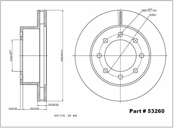 Brzdový kotouč - přední