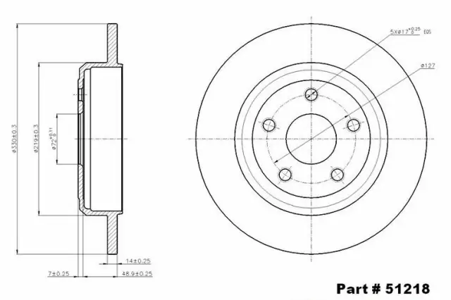Brzdový kotouč - zadní