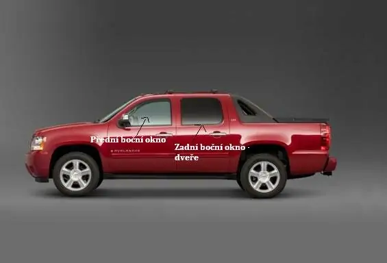 Boční okno - pravé přední dveře