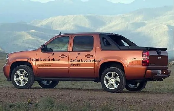 Boční okno - levé zadní dveře AVALANCHE, SILVERADO , SUBURBAN