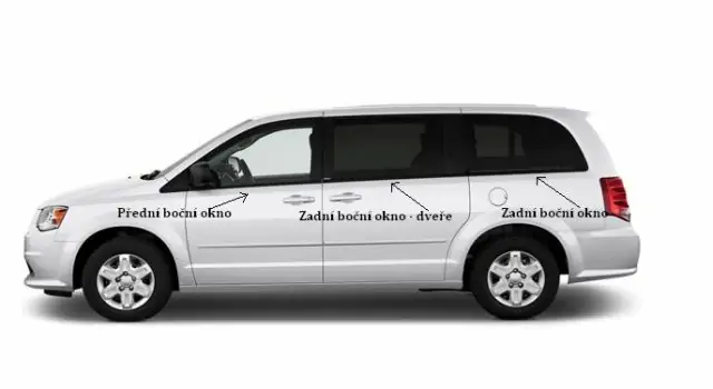 Boční okno - pravé zadní dveře