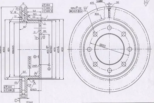 Brzdový kotouč - zadní