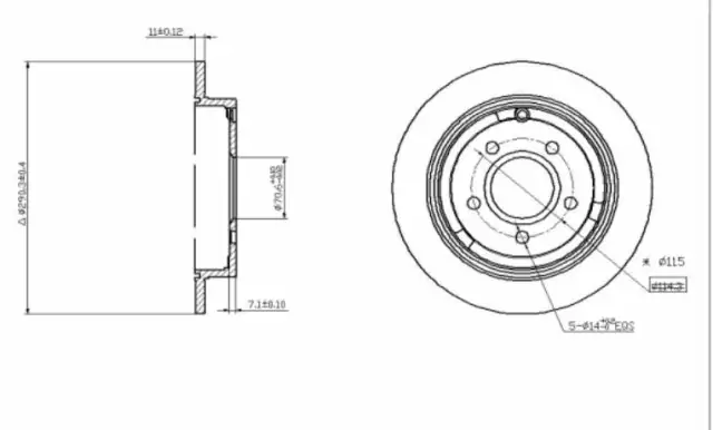 Brzdový kotouč - zadní