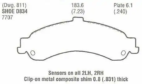 Brzdové destičky - zadní