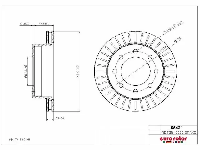 Brzdový kotouč - zadní