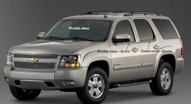 Boční okno - pravé přední dveře TAHOE, SUBURBAN