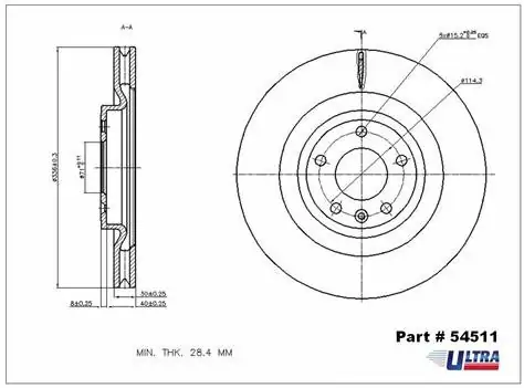 Brzdový kotouč - přední
