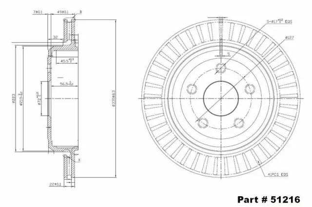 Brzdový kotouč - zadní