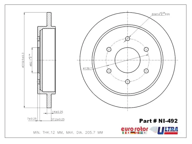 Brzdový kotouč - zadní