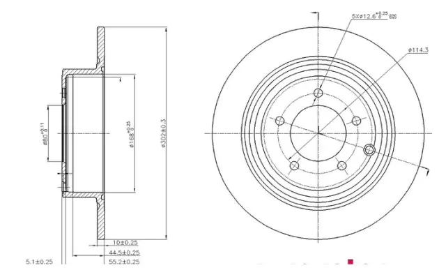 Brzdový kotouč - zadní