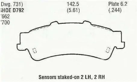 Brzdové destičky - zadní