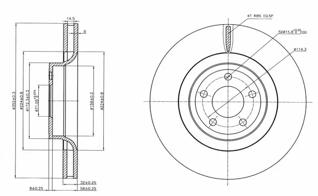 Brzdový kotouč - přední