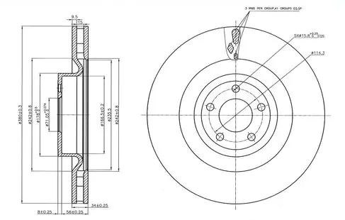 Brzdový kotouč - přední