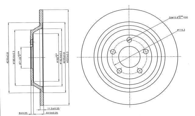 Brzdový kotouč - zadní