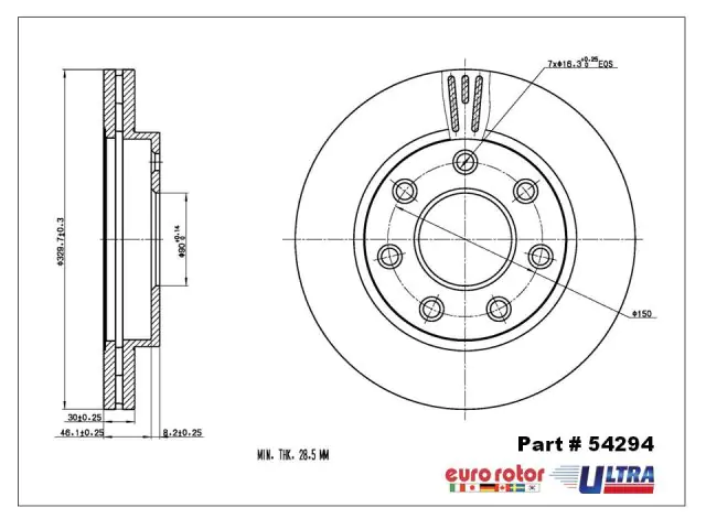 Brzdový kotouč - přední