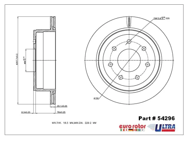 Brzdový kotouč - zadní