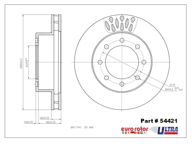 Brzdový kotouč - přední