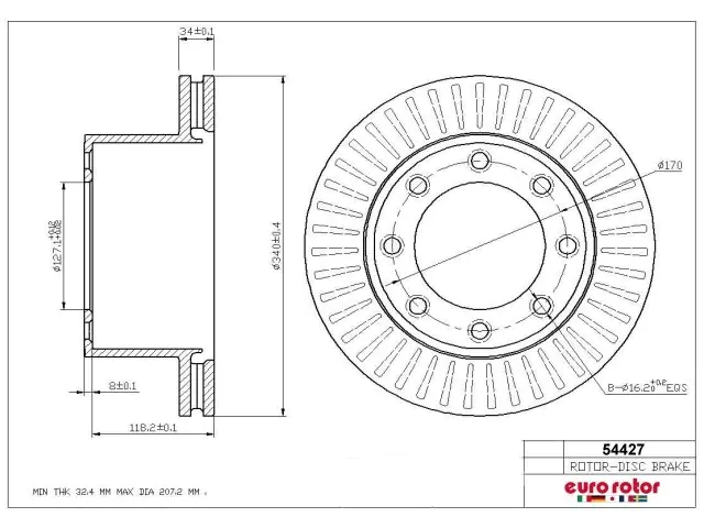 Brzdový kotouč - zadní