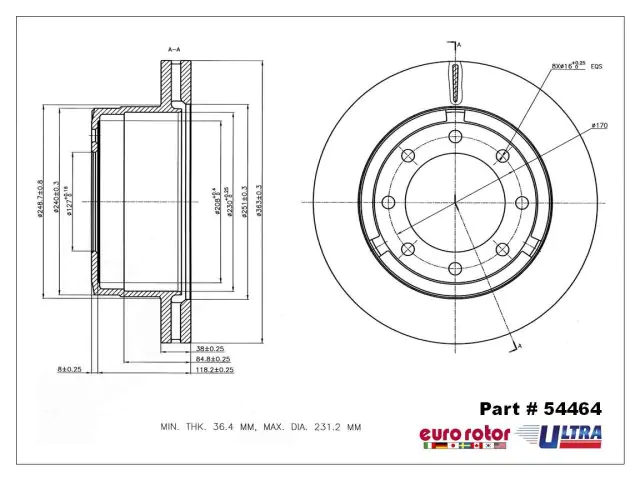 Brzdový kotouč - zadní