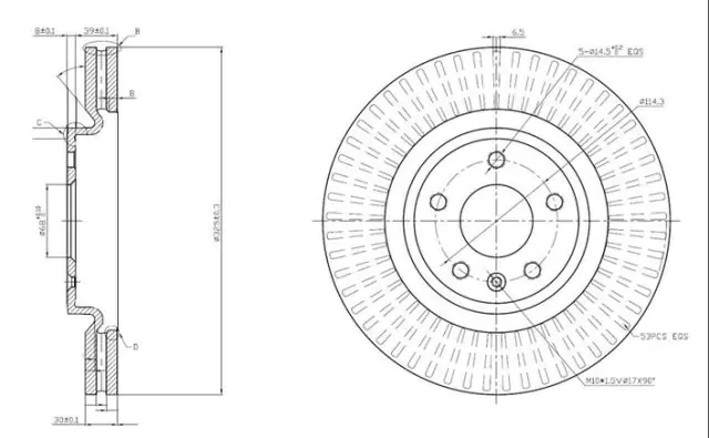Brzdový kotouč - přední