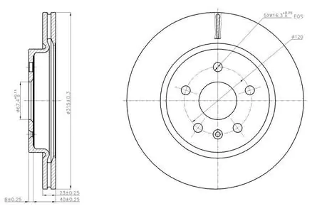 Brzdový kotouč - zadní