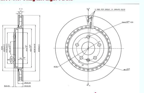 Brzdový kotouč - zadní