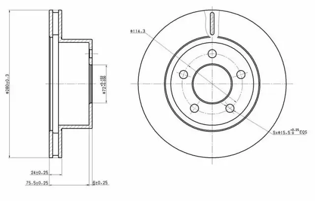 Brzdový kotouč - přední