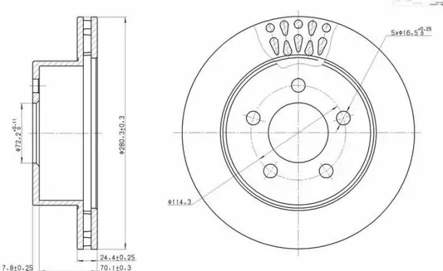 Brzdový kotouč - přední