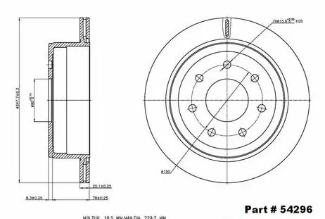 Brzdový kotouč - zadní