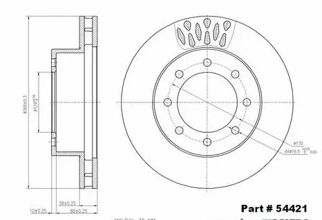 Brzdový kotouč - přední