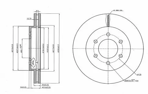 Brzdový kotouč - přední