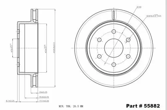 Brzdový kotouč - zadní