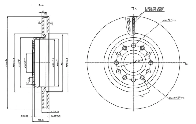 Brzdový kotouč -přední