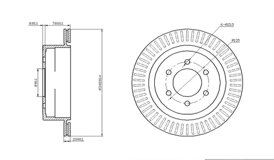 Brzdový kotouč - zadní