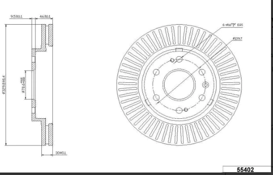 Brzdový kotouč - přední