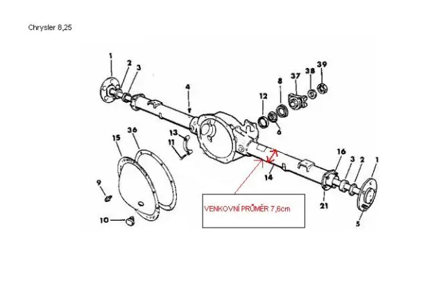 Gufero kola - zadní náprava Ford 8,8
