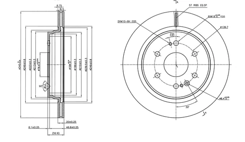 Brzdový kotouč -zadni