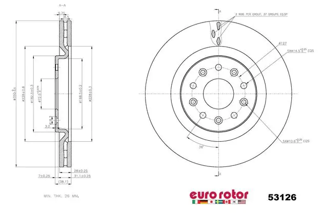 Brzdový kotouč -přední