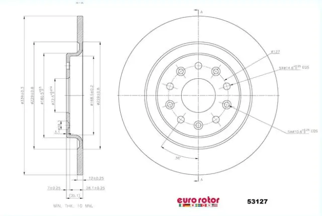 Brzdový kotouč - zadní