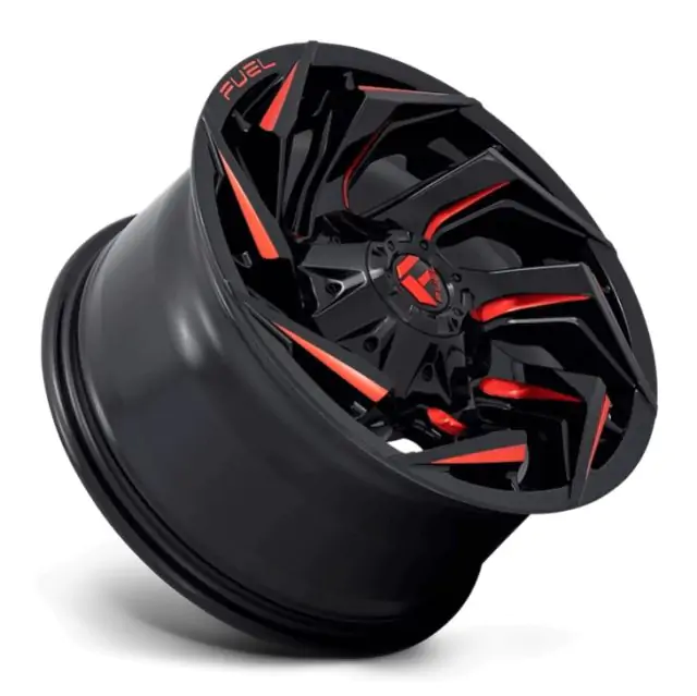 Kolo 22X10 - Alloy wheel D755 Reaction Gloss Black Milled W/ RED Tint