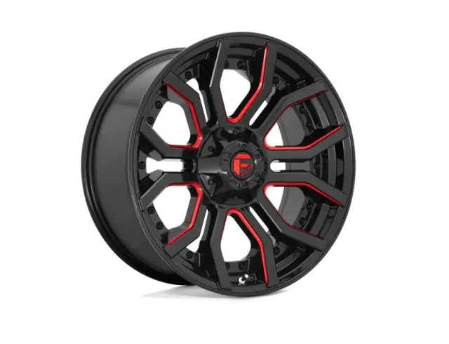 Kolo 20X9 - Alloy wheel D712 Rage Gloss Black RED Tinted Clear