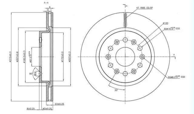 Brzdový kotouč - zadní 	