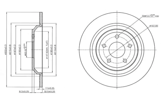 Brzdový kotouč - zadní